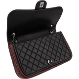Chanel Quilted Lambskin Bicolor Jumbo Single Flap Shoulder Bag