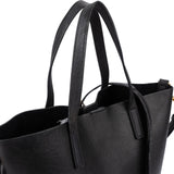 Yves Saint Laurent Black Leather Tote Handbag
