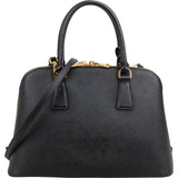 Prada Black Saffiano Leather Promenade Handbag