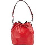 Louis Vuitton Red Epi Leather Sac Noé Petit Shoulder Bag