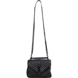 Saint Laurent Grain De Poudre Matelasse Leather Small Crossbody Handbag