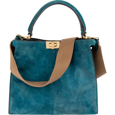 Fendi Suede Peekaboo Handbag