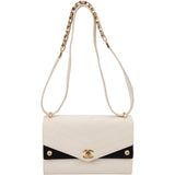Chanel Stitching Chevron Leather Double Flap Crossbody Bag