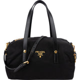 Prada Black Tessuto Bauletto Handbag