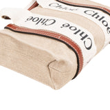 Chloé Mini Woody Canvas Tote Crossbody Handbag
