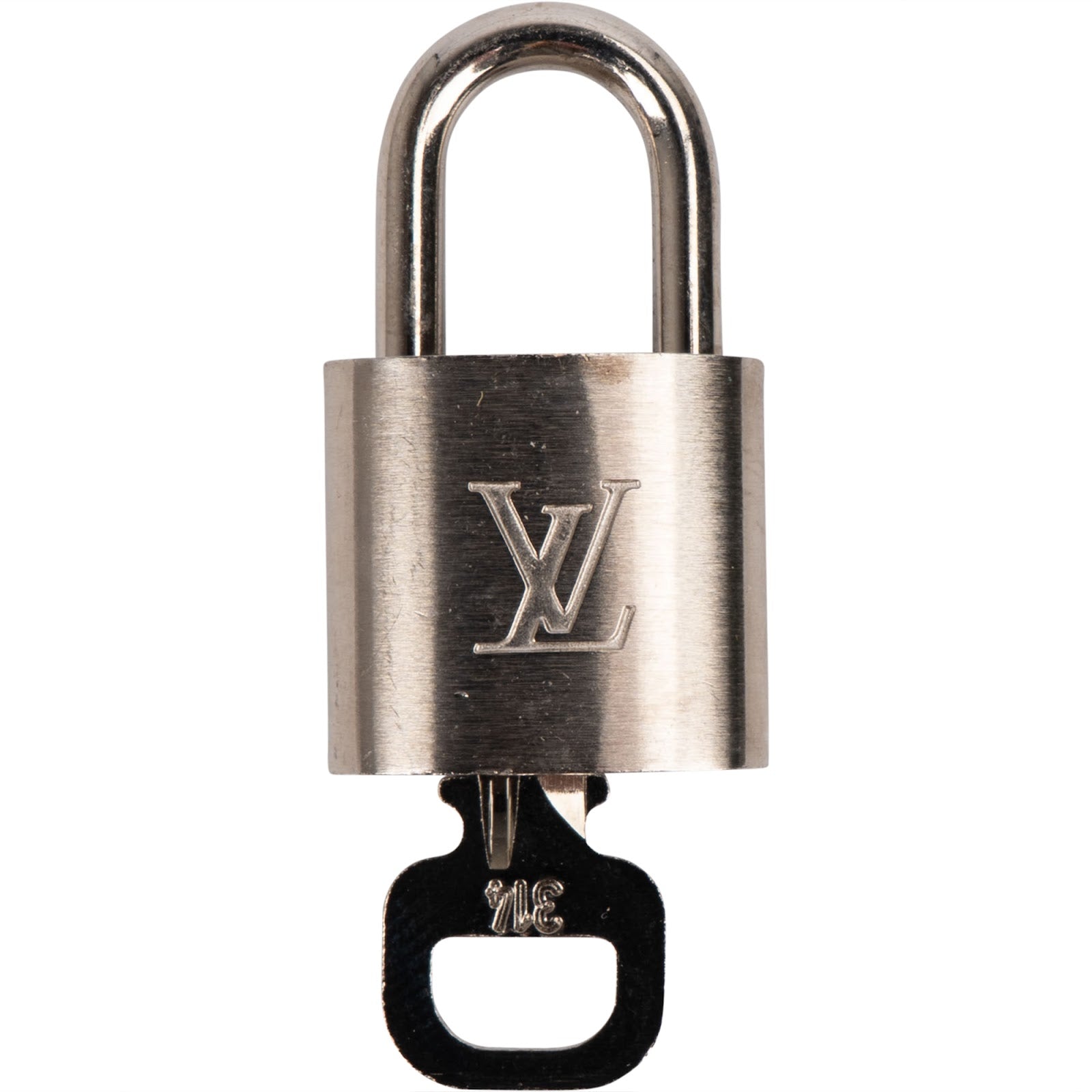 Louis Vuitton Brushed Silver Padlock Schloss 314 - vintageandkickz