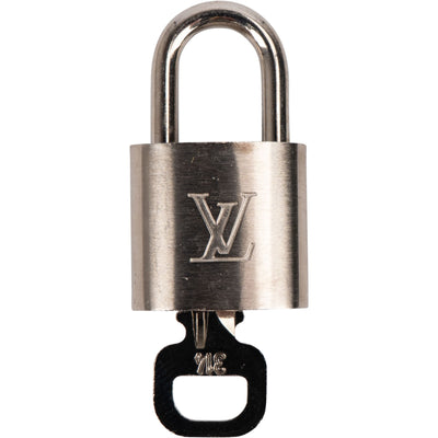 Louis Vuitton Brushed Silver Padlock Schloss 314 - vintageandkickz