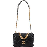 Chanel 19 Quilted Lambskin Leather Jumbo Single Flap Crossbody Bag
