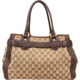 Gucci Monogram GG Canvas Running Tote Satchel Handbag