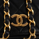Chanel Quilted Lambskin 24K Gold Single Flap Crossbody Bag - vintageandkickz