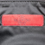 Valentino Black Leather Rockstud Clutch