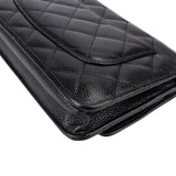 Chanel Quilted Caviar Leather Wallet On Chain Crossbody Bag
