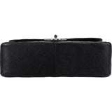 Chanel Quilted Caviar Leather Palladium Jumbo Double Flap Crossbody Bag