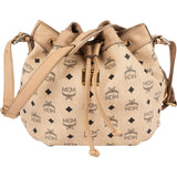 MCM Monogram Visetos Drawstring Bucket Crossbody Bag