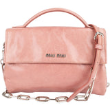 Miu Miu Pink Vitello Lux Leather Top Handle Mini Crossbody Handbag