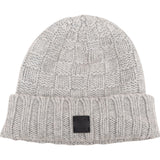 [🔄️B20 / F48] Louis Vuitton Grey Leather Petit Damier Beanie - vintageandkickz