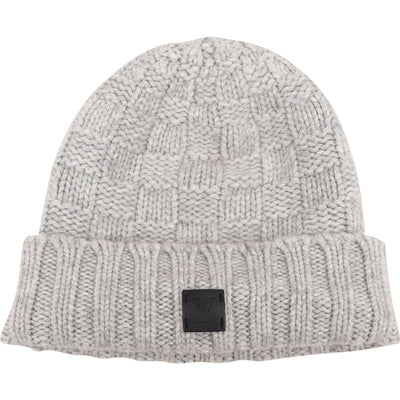 [🔄️B20 / F48] Louis Vuitton Grey Leather Petit Damier Beanie - vintageandkickz