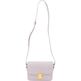 Celine Shiny Lilac Calfskin Teen Triomphe Crossbody Bag