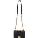 Chanel Chevron Quilted Lambskin Small Boy Single Flap Crossbody Bag