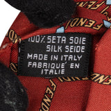 Fendi Emblem Diamond Pattern Silk Tie Krawatte