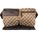 Gucci Multicolor Leather GG Canvas Belt Crossbody Bag