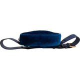 Gucci Blue Leather Velvet GG Marmont Matelassé Belt Bag