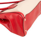 Prada Bicolor Saffiano & Canvas Handbag