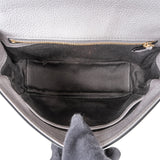 MCM Silver Leather Milla Studded Flap Crossbody Bag