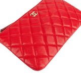 Chanel Quilted Caviar Leather CC Pouch