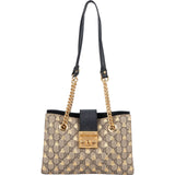 Gucci Monogram GG Supreme Canvas Padlock Bees Print Shoulder Bag
