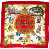 Hermès Joies d'Hiver Silk Carre 90 Scarf Tuch