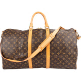 Louis Vuitton Monogram Canvas Keepall 55 Bandoulière Travel Bag