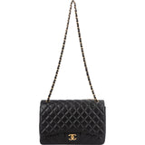 Chanel Quilted Lambskin Maxi Double Flap Crossbody Bag