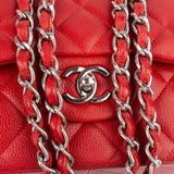 Chanel Quilted Caviar Leather Jumbo Double Flap Crossbody Bag