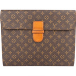Louis Vuitton Monogram Canvas Porte-Documents Laptop Clutch xx maße - vintageandkickz