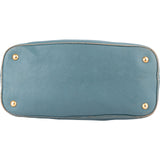 Prada Blue Vitello Daino Leather Hobo Shoulder Bag