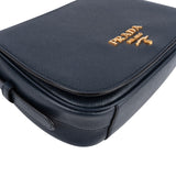 Prada Blue Saffiano Leather Shoulder Crossbody Bag