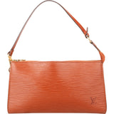 Louis Vuitton Cognac Epi Leather Pochette Accessoires Handbag