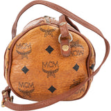 MCM Monogram Visetos Cylinder Boston Crossbody Bag