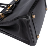 Hermès Noir Swift Leather Birkin 30 Handbag - vintageandkickz