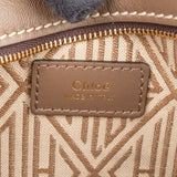 Chloé Brown Grained Leather Daria Small Crossbody Handbag