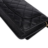 Chanel Quilted Caviar Leather Wallet On Chain Crossbody Bag