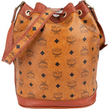 MCM Monogram Visetos Drawstring Bucket Crossbody Bag