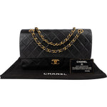 [🔄️B11 / F28] Chanel Quilted Lambskin Medium Double Flap Shoulder Bag - vintageandkickz