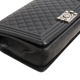 Chanel Quilted Caviar Leather New Medium Boy Single Flap Crossbody Bag
