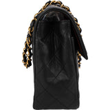 Chanel Quilted Lambskin 24K Gold Single Flap Shoulder Bag