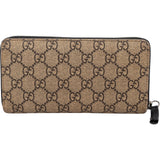 Gucci Monogram GG Supreme Kingsnake Zip Around Wallet