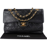 Chanel Quilted Lambskin 24K Gold Single Flap Crossbody Bag