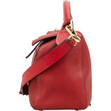 Loewe Red Grained Calfskin Puzzle Crossbody Handbag