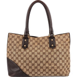 Gucci Monogram GG Canvas Horsebit Tote Shoulder Bag